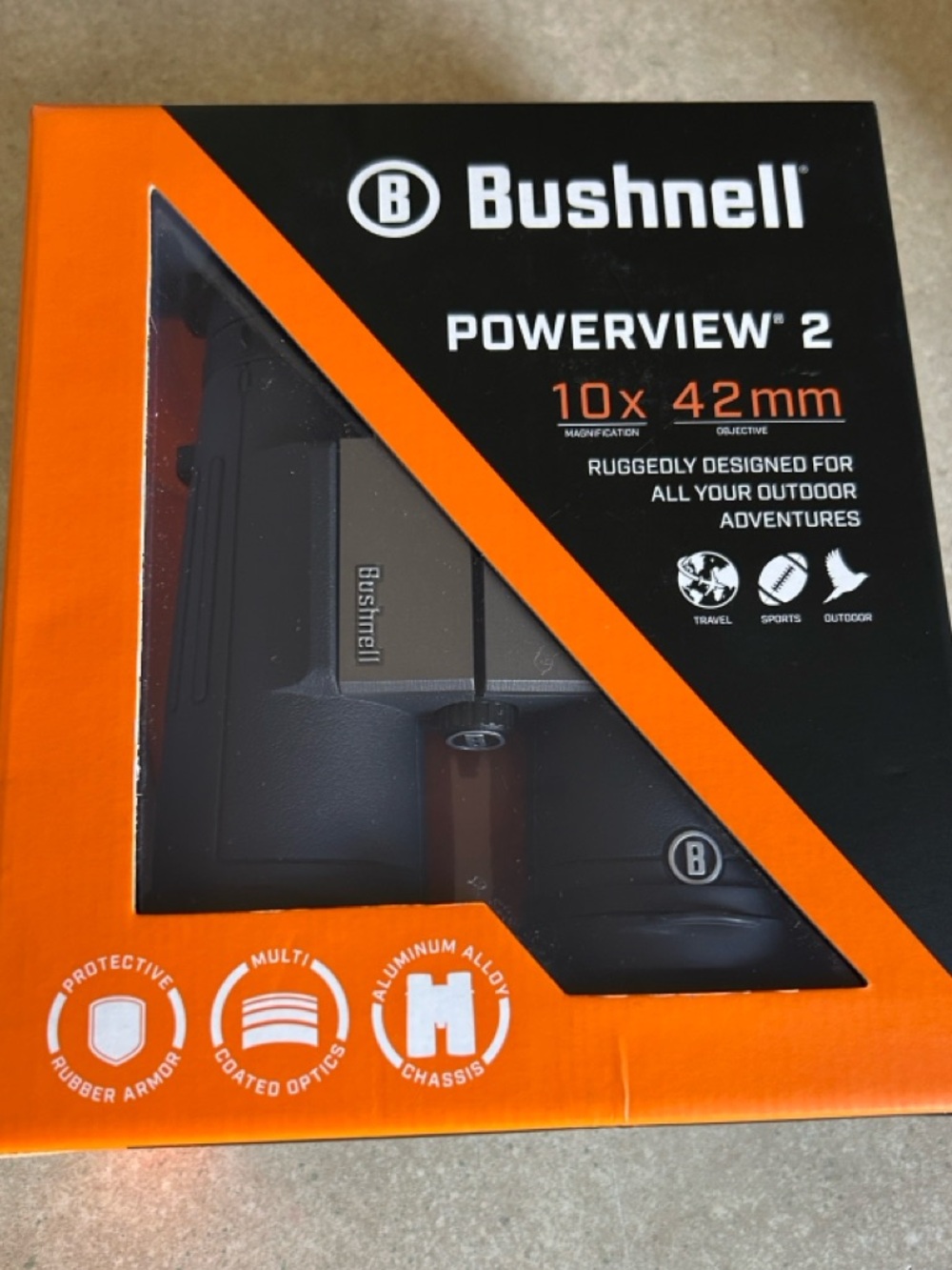 Bushnell Powerview 2 10x42mm Compact Binoculars - Black
